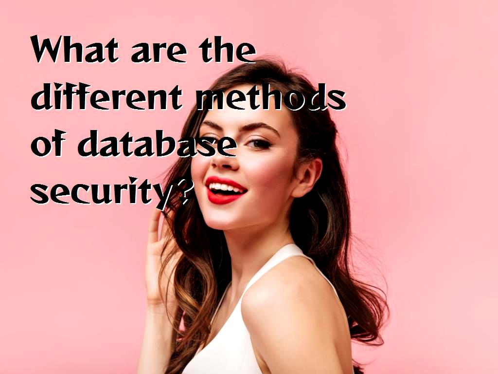 What are the different methods of database security?